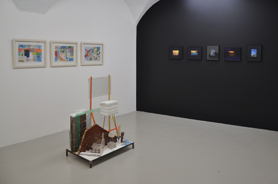 Wandrille Duruflé, Série Dérive, 2011 & Sans Titre, 2011; Olivier Millagou, Fade Postcard, 2007, courtesy Galerie Sultana
